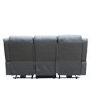 Sofá reclinable 3 cuerpos eléctrico Siros gris