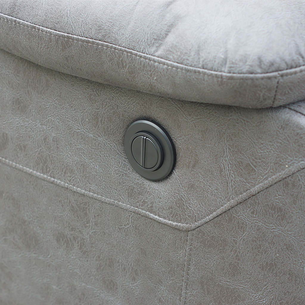 Sofá reclinable 2 cuerpos eléctrico Siros gris