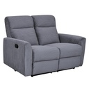 Sofá reclinable 2 cuerpos Milán gris oscuro