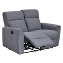 Sofá reclinable 2 cuerpos Milán gris oscuro