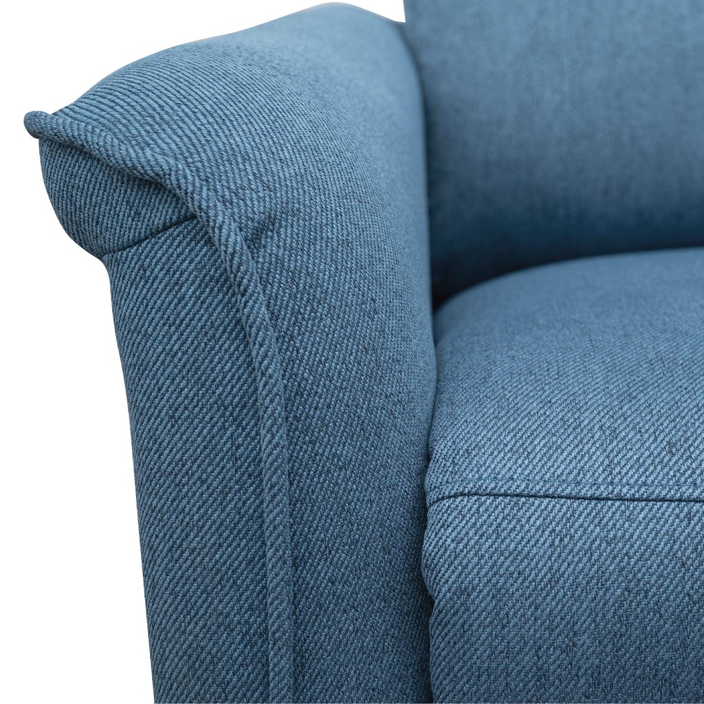 Sofá reclinable 3 cuerpos Milos azul