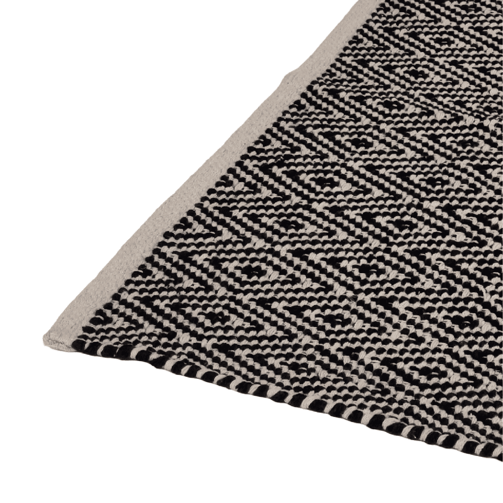 Alfombra diamante BN 80x120cm
