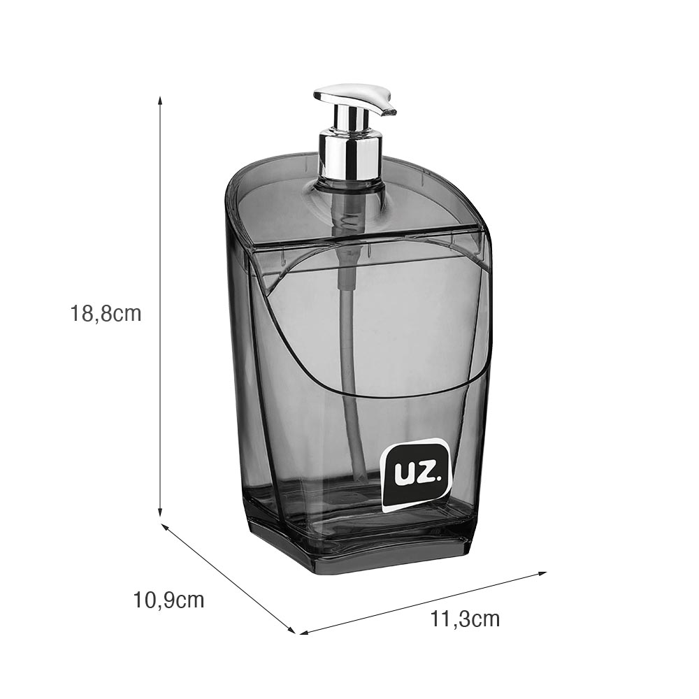 Dispensador jabón porta esponja negro