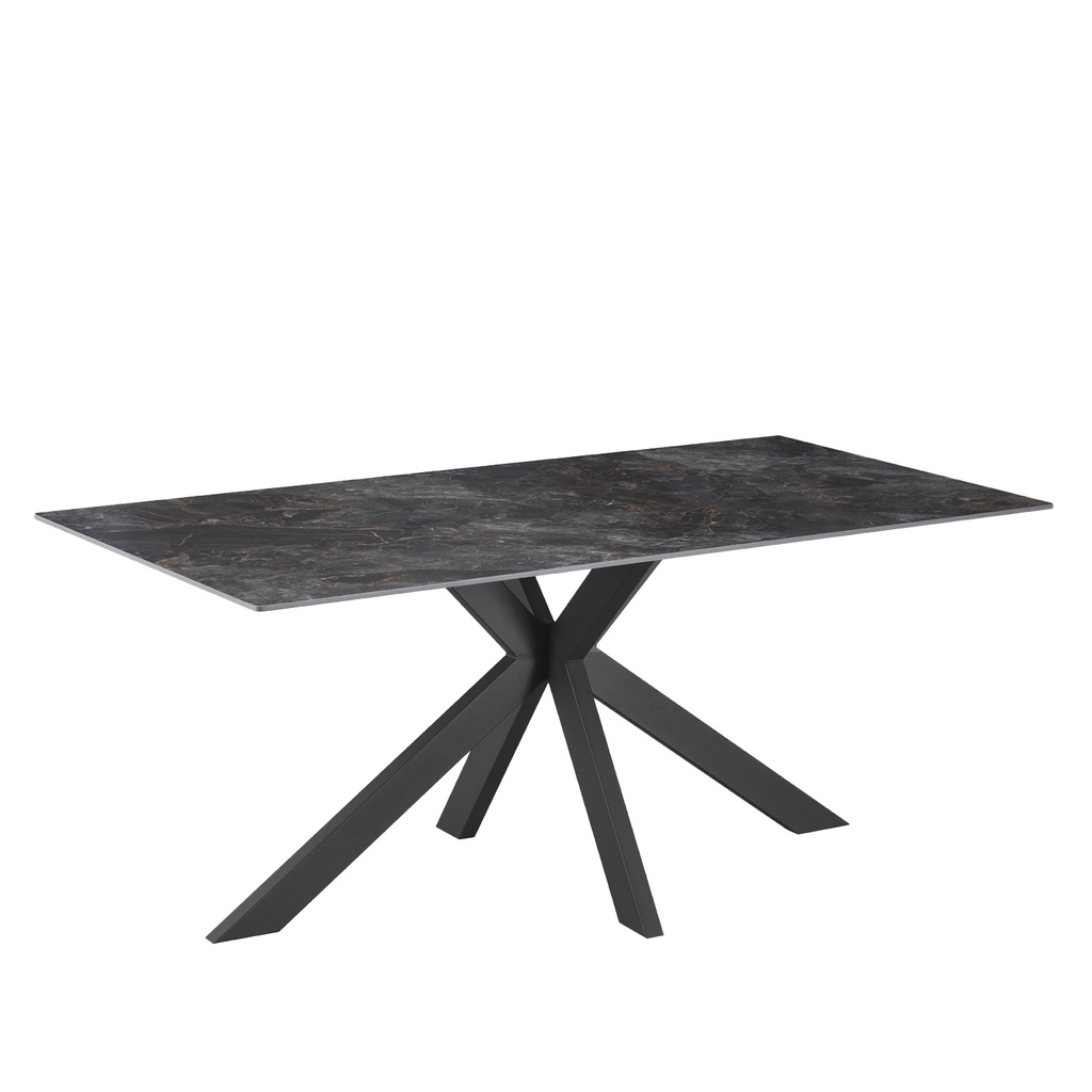 Mesa comedor 6 puestos Verona negro 