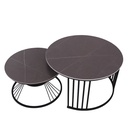 Mesa centro Ferrara set de 2 gris
