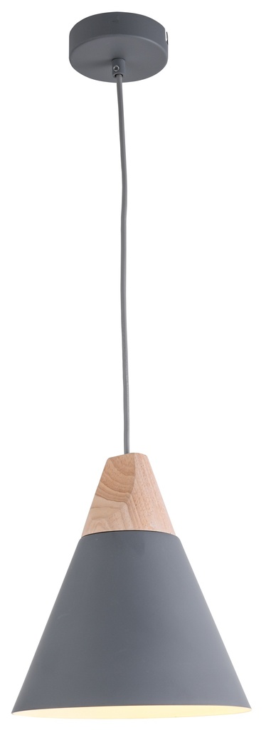 Lámpara colgante cono gris M