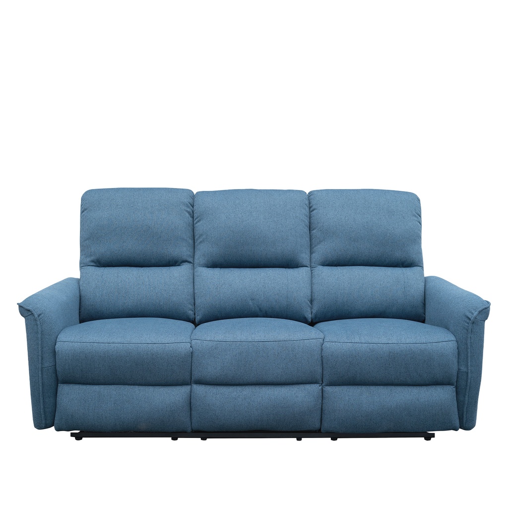 Sofá reclinable 3 cuerpos Milos azul