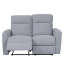 Sofá reclinable 2 cuerpos Milán gris claro