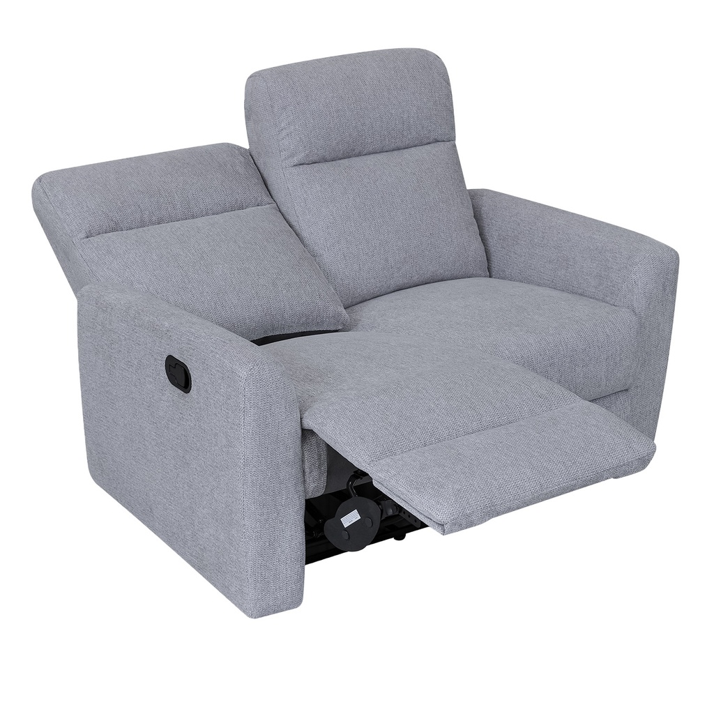 Sofá reclinable 2 cuerpos Milán gris claro