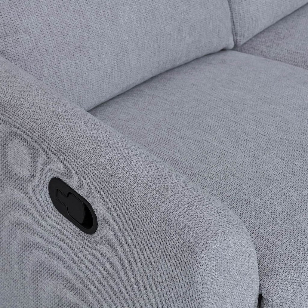 Sofá reclinable 2 cuerpos Milán gris claro