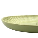 Plato ovalado Comacchio verde 30,5cm