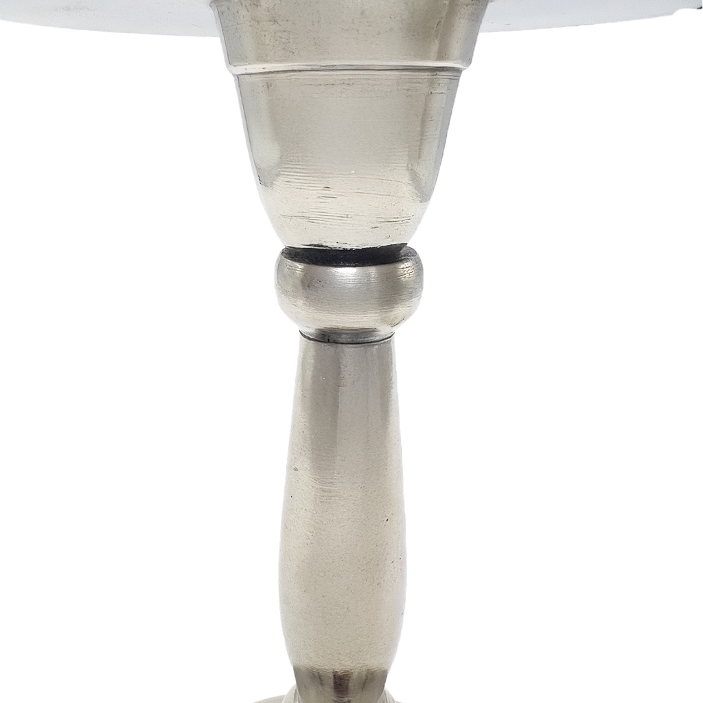 Porta vela plateado 15,5cm
