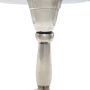 Porta vela plateado 15,5cm