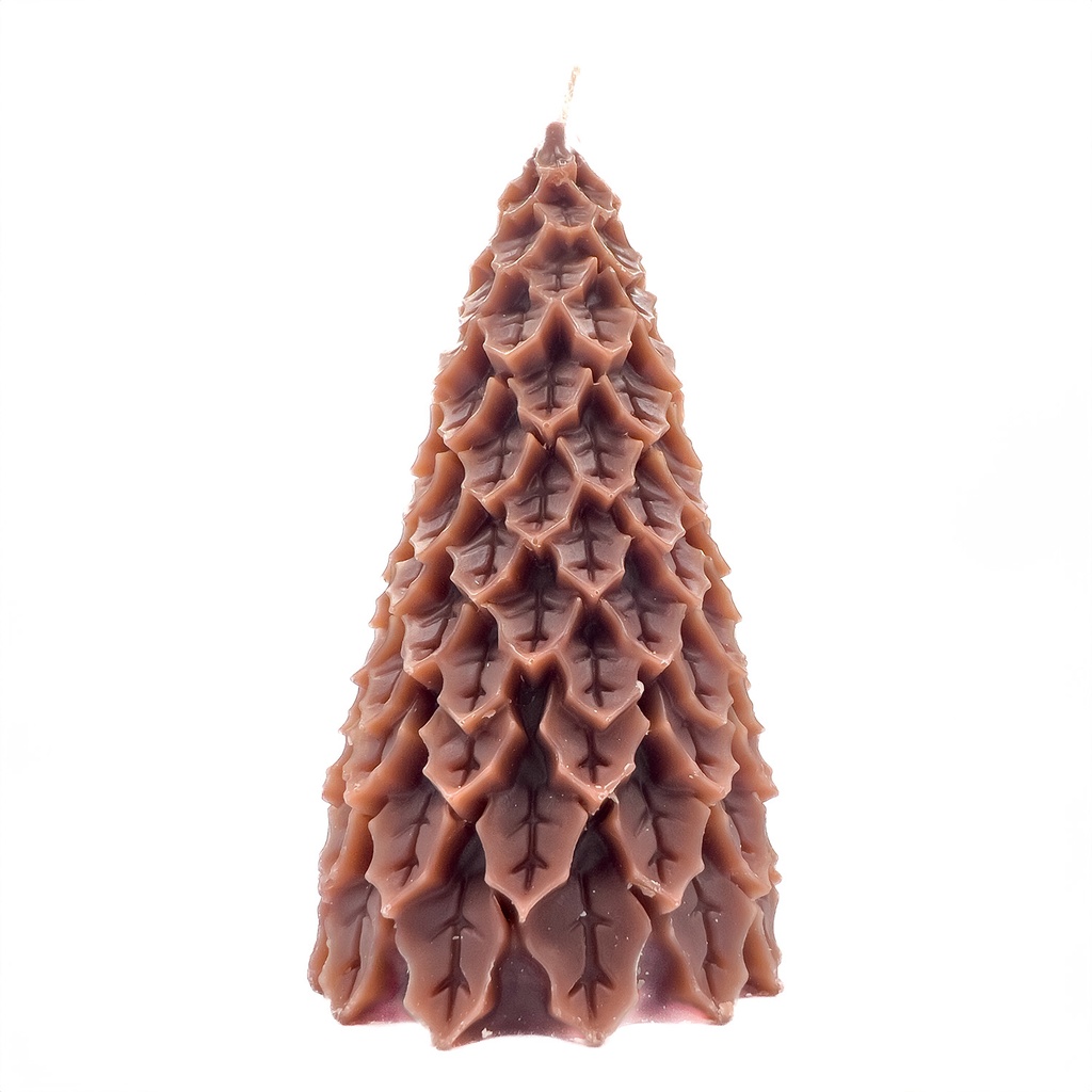 Vela árbol café 6,5x14cm