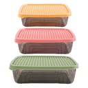 Set 3 Contenedores plásticos multicolor S-M-L