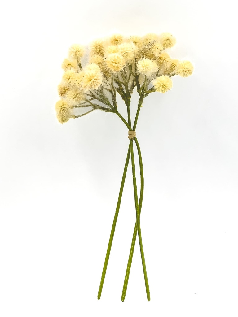 Ramo Pompones Artificial Beige 31cm