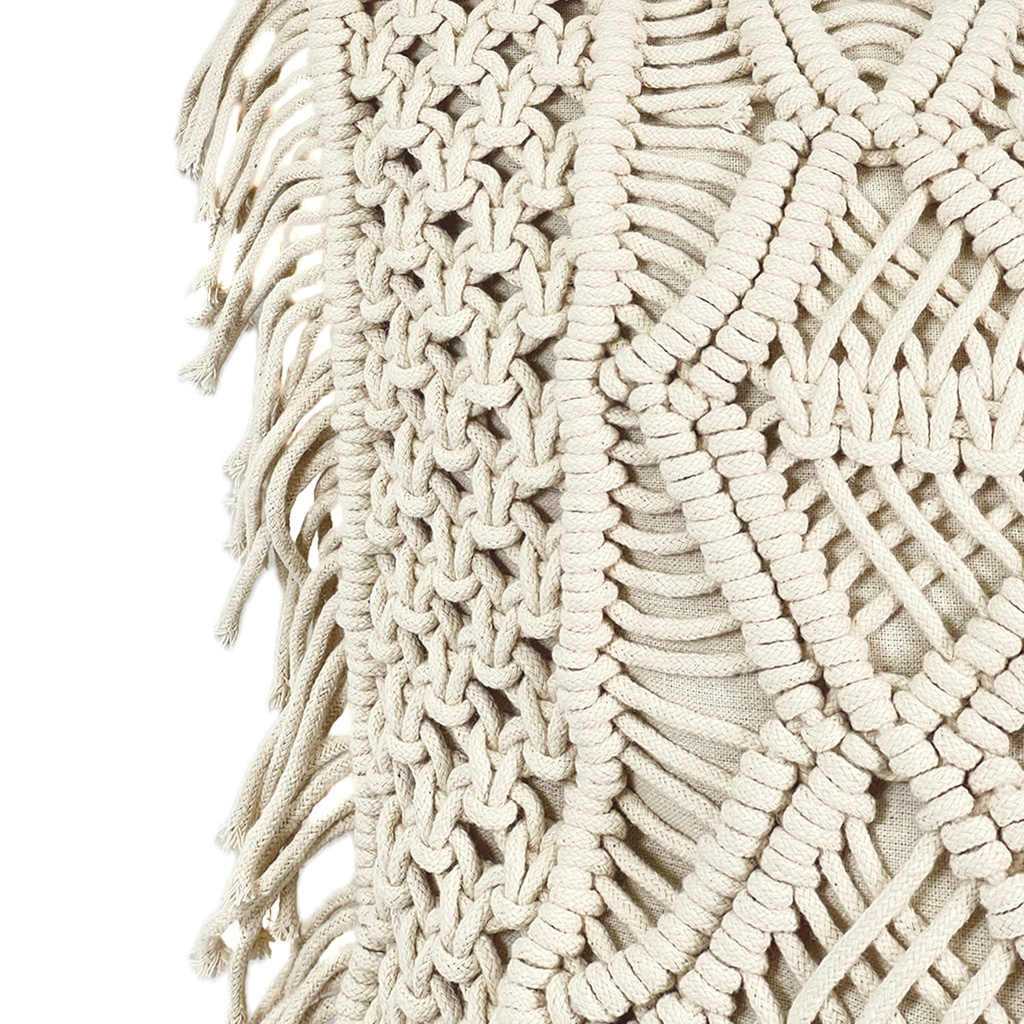 Cojín macrame crudo 45x45cm