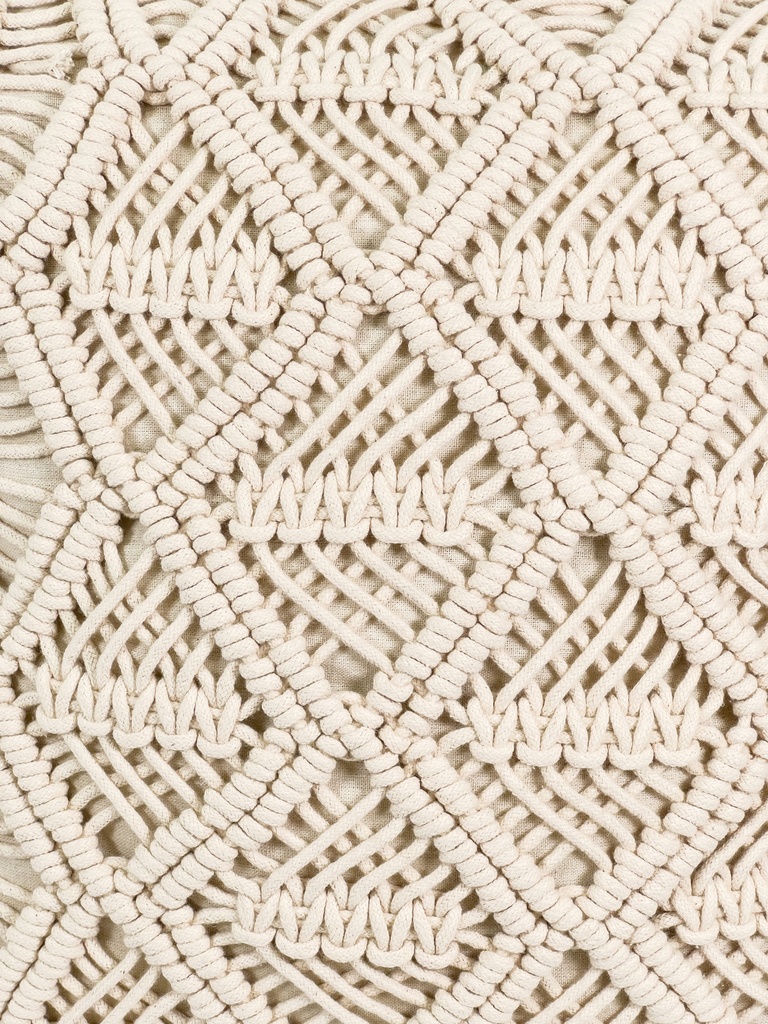 Cojín macrame crudo 45x45cm