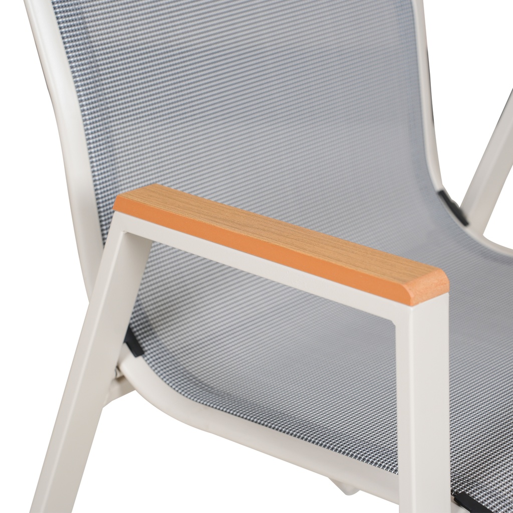 Juego comedor terraza 6 sillas Erie champagne