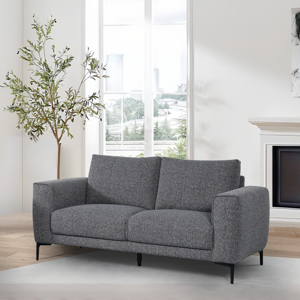 Sofá 2 cuerpos Smile gris oscuro