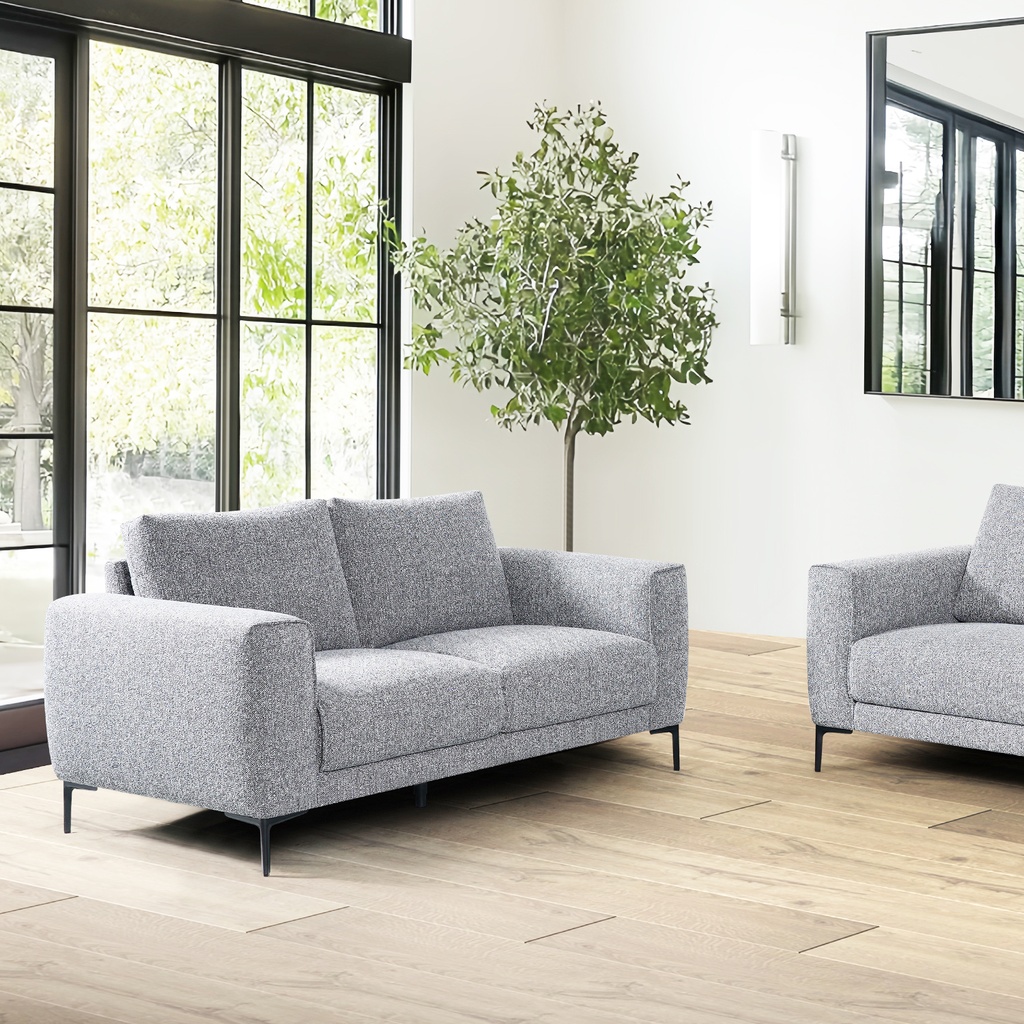 Sofá 2 cuerpos Smile gris claro 