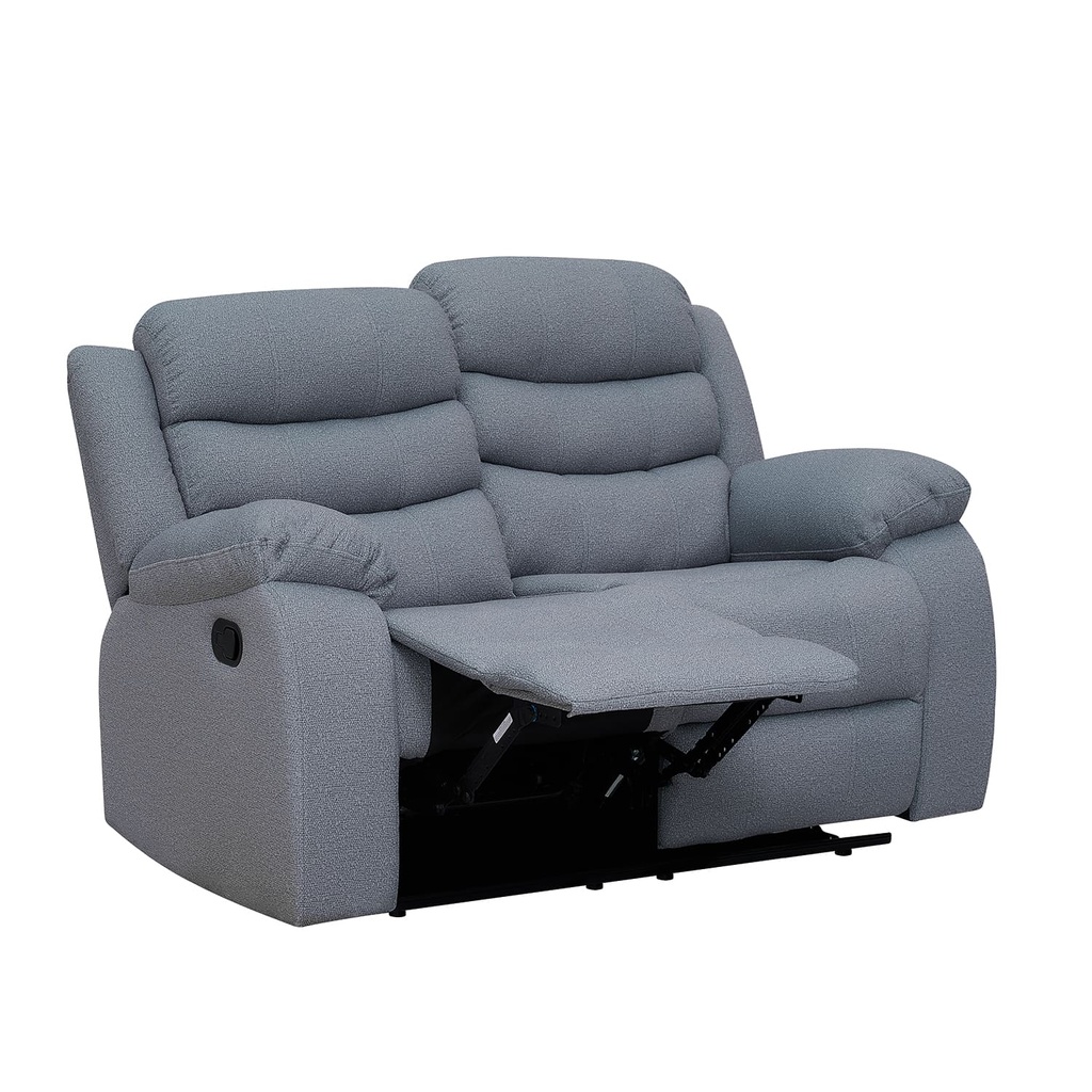 Sofá reclinable 2 cuerpos Boston gris claro 