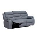 Sofá reclinable 3 cuerpos Boston gris claro