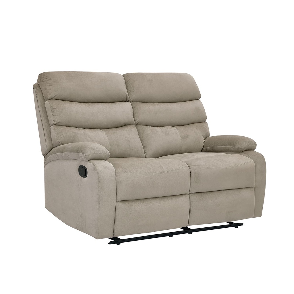 Sofá reclinable 2 cuerpos Logan gris claro 