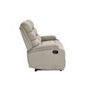 Sofá reclinable 2 cuerpos Logan gris claro 