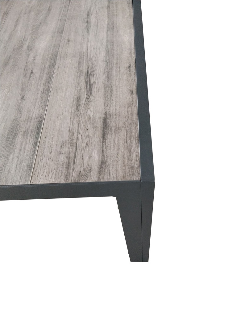 Mesa terraza Lazio cerámica gris 165cm