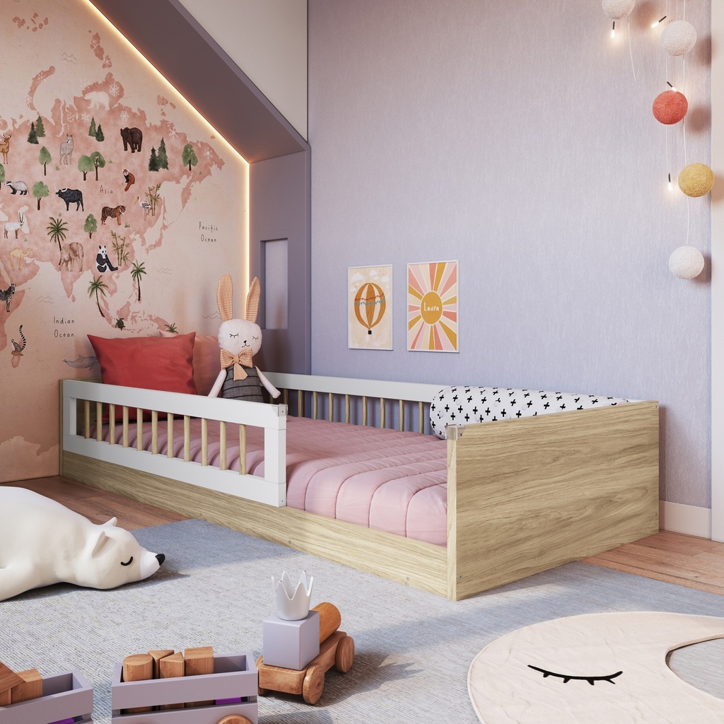 Cama Montessori Affeto c/colchón Supreme D23 1 plaza