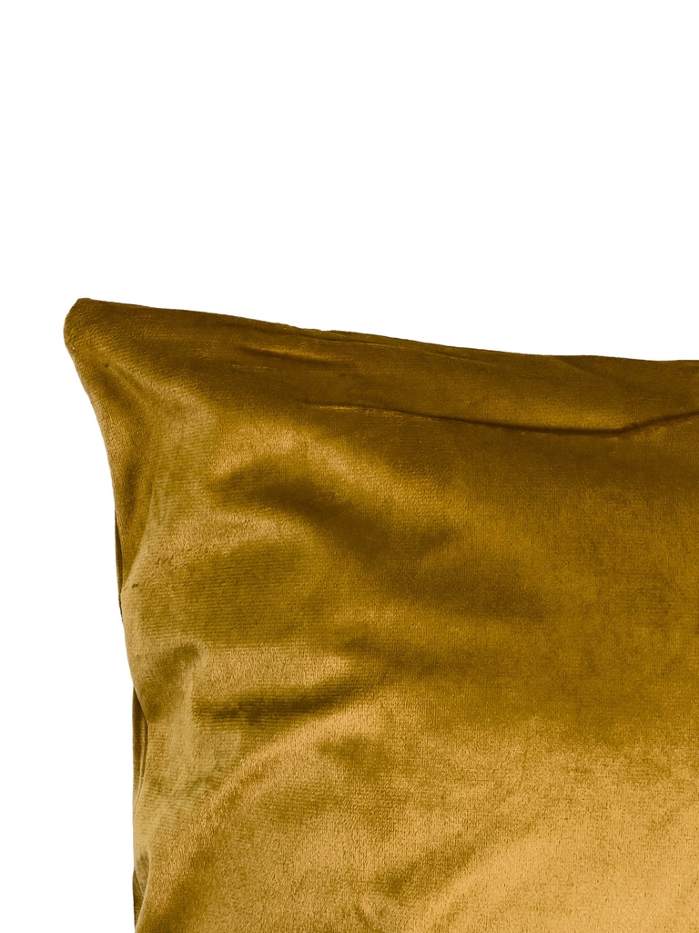 Cojín 45x45cm velvet mostaza oscuro