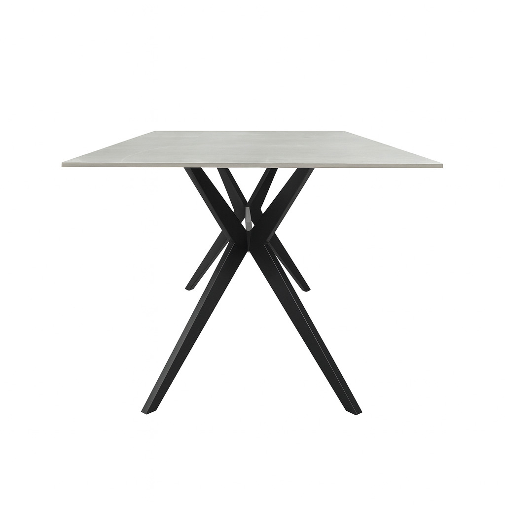 Mesa comedor 6 puestos Akila gris mate