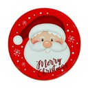 Caja lata navidad redonda pascuero rojo 17cm