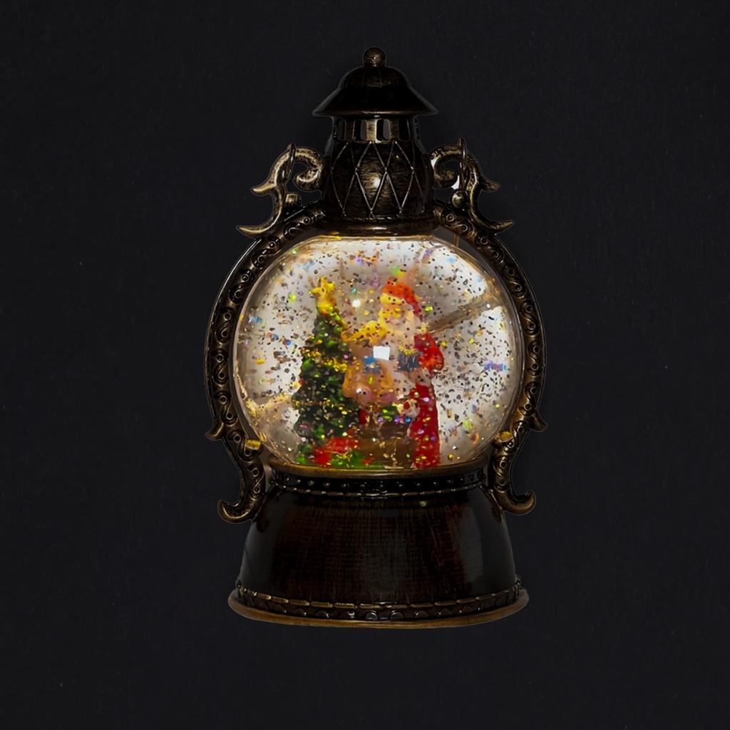 Farol navidad con luz y sonido 21cm