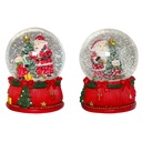 Bola de cristal navideña 10cm c/luz