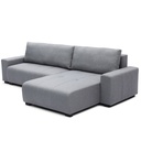Sofa cama reversible seccional Essen gris claro