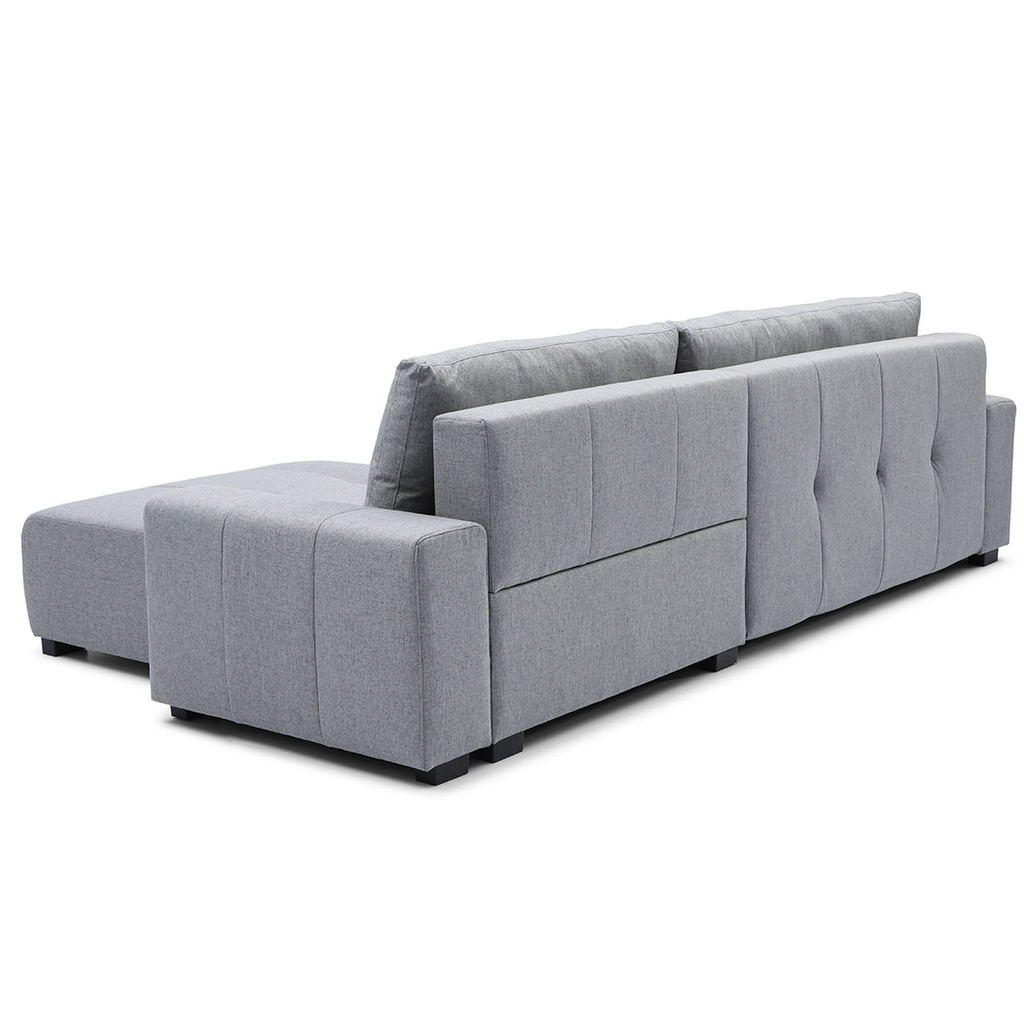 Sofa cama reversible seccional Essen gris claro