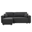 Sofá cama seccional Vito gris oscuro edición touch