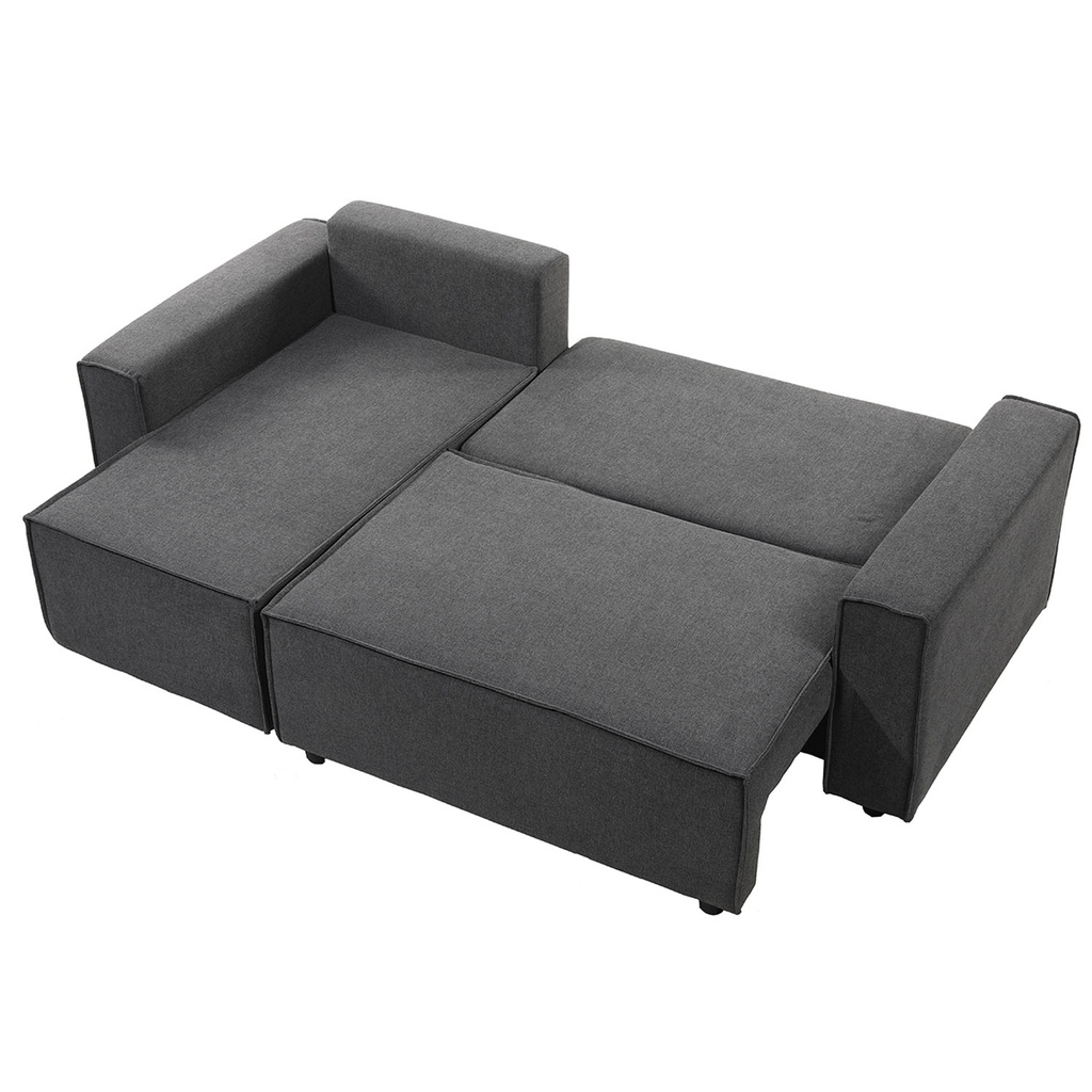 Sofá cama seccional Vito gris oscuro edición touch