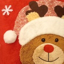 Cojín 43x43cm navidad reno bufanda