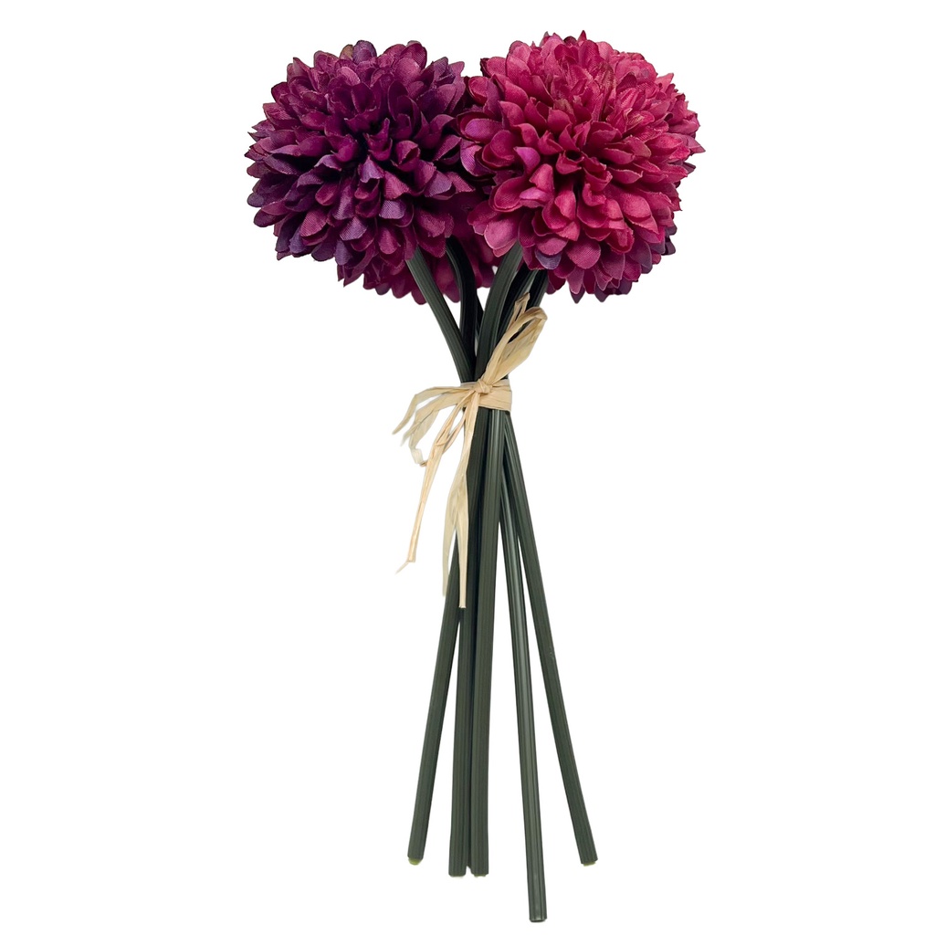 Ramo 6 crisantemos artificial azul