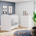 Cómoda  5 Cajones Bala De Menta Blanco