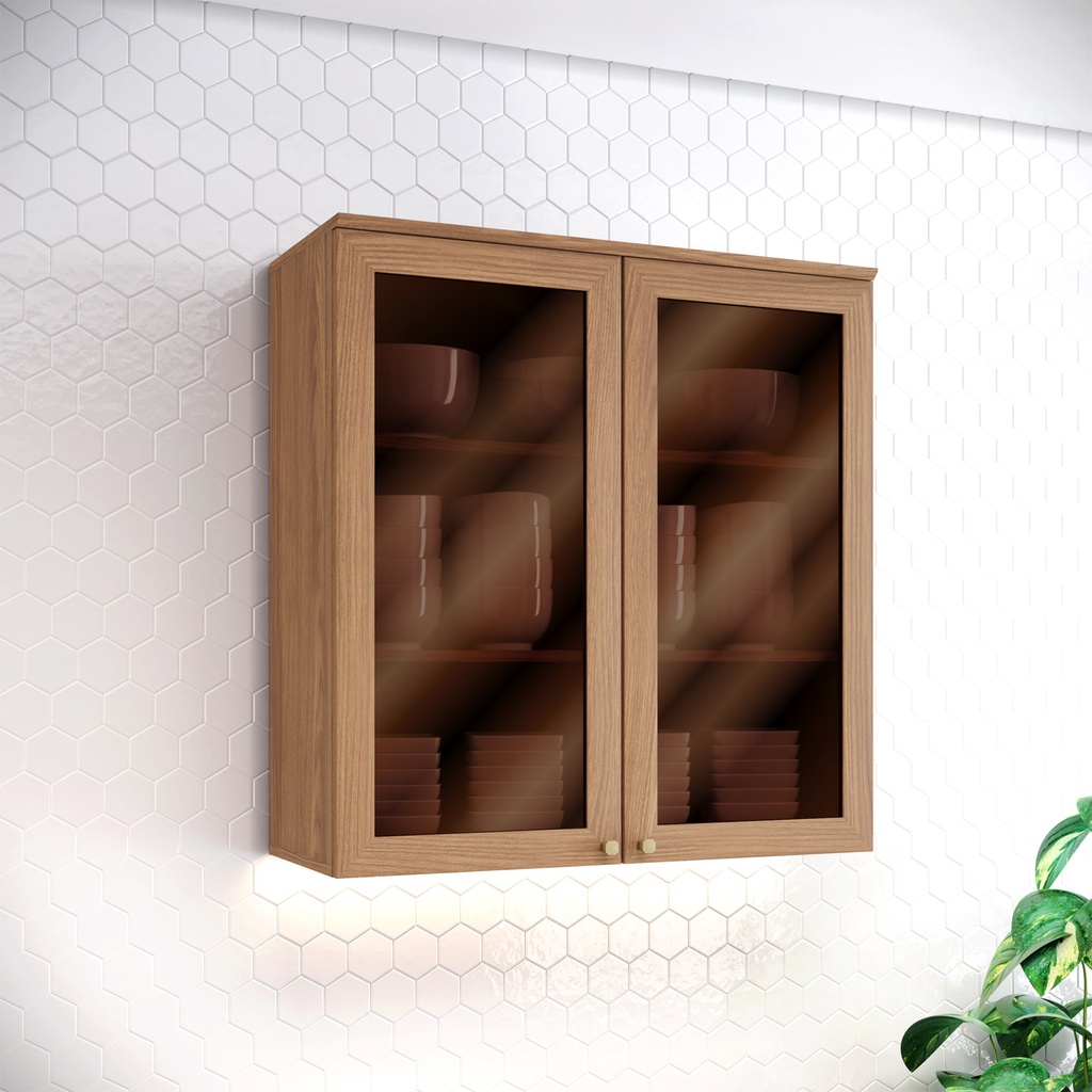 Aéreo cocina Requinte 2 puertas vidrio 80cm