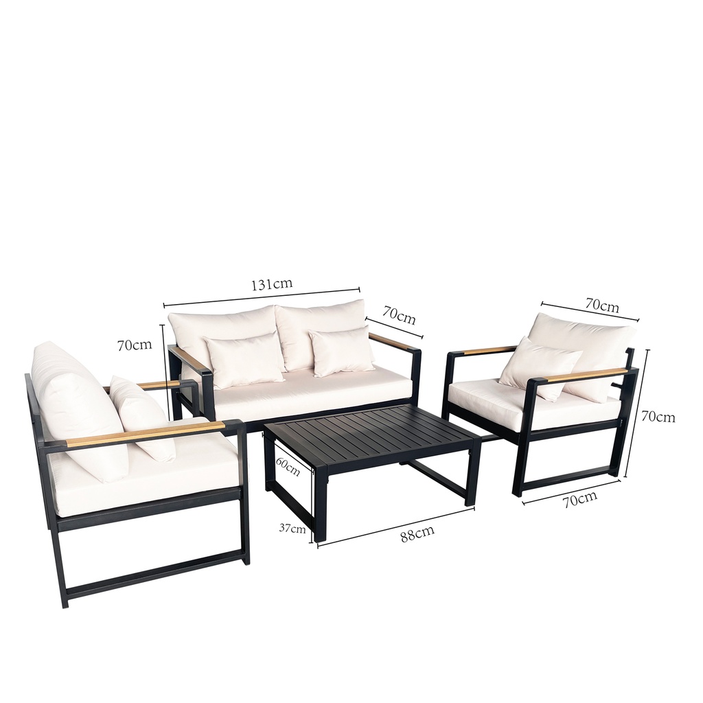 Juego living terraza Mykonos 2-1-1