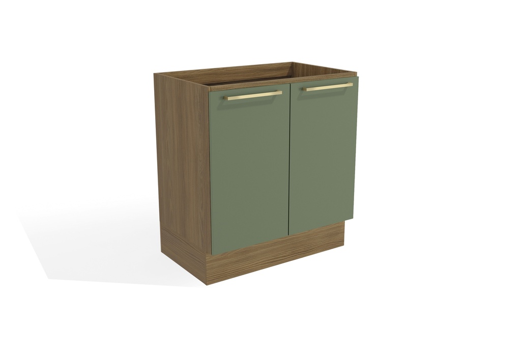 Base cocina Botanic verde 2 puertas 80cm
