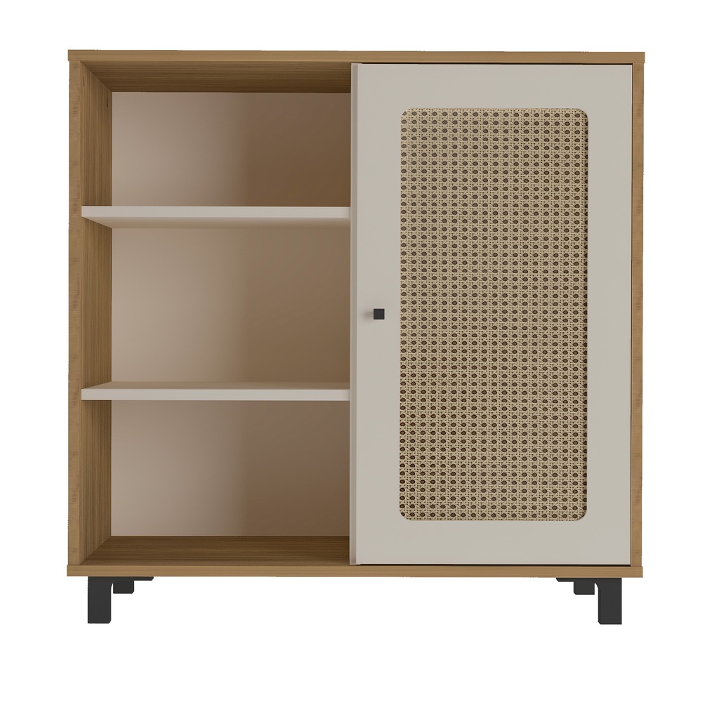 Buffet 1 puerta Charlotte Roble-Blanco