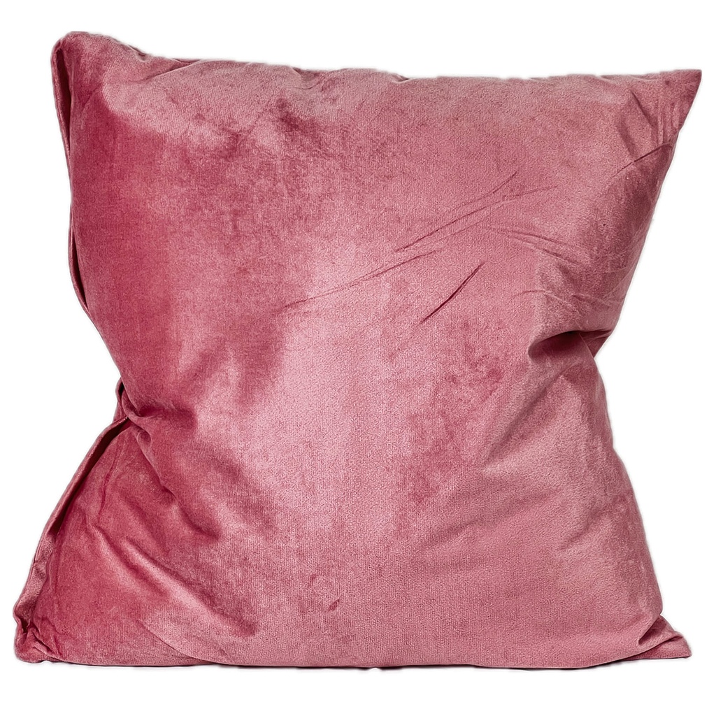 Cojín 45x45cm velvet palo rosa