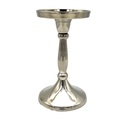 Portavelas plateado 15,5cm