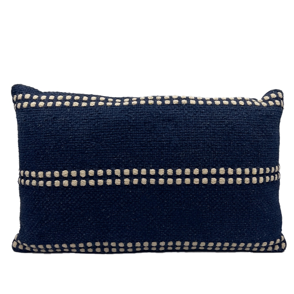 Cojín 30x50cm líneas azul